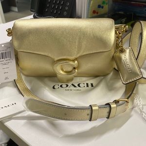 Coach Gold Pillow Tabby 18
